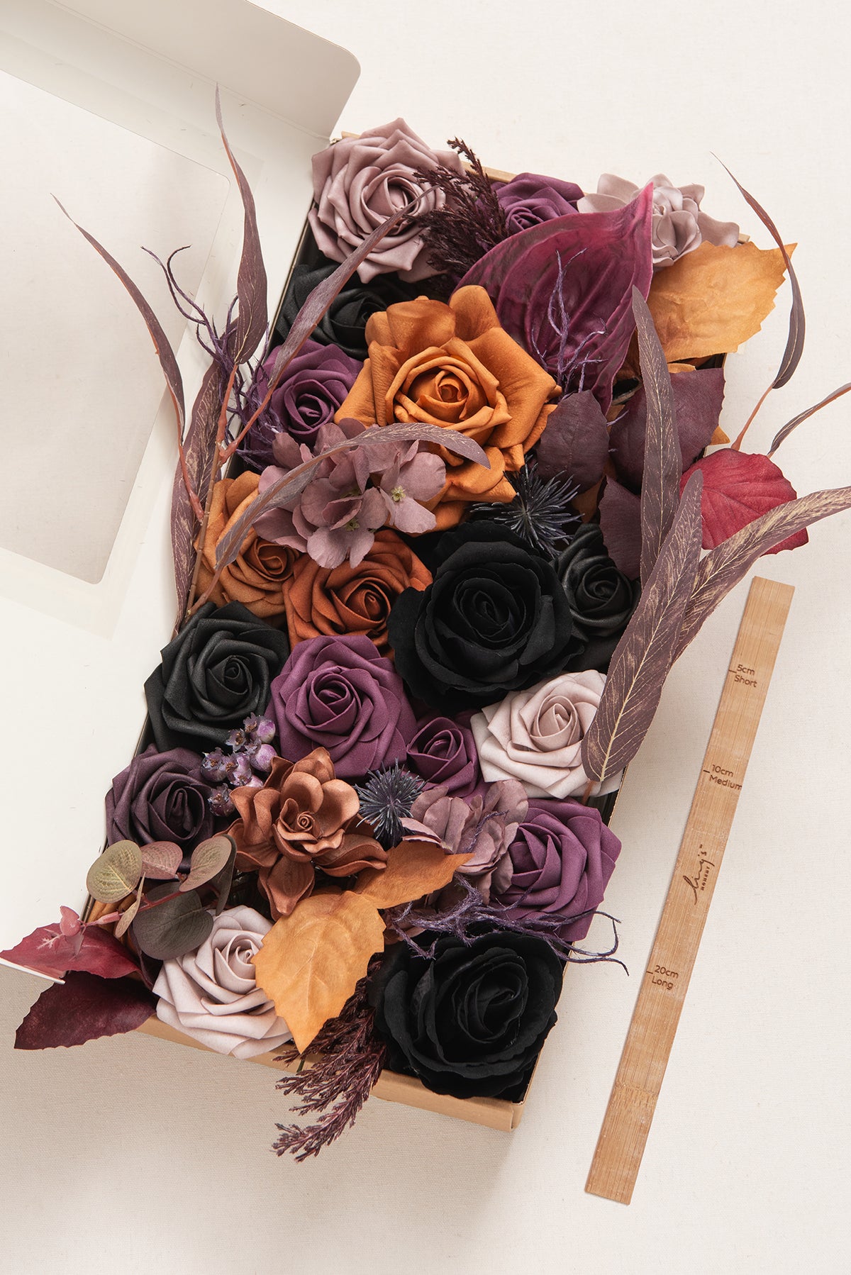 DIY Designer Flower Boxes in Twilight Purple & Harvest Orange