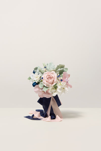 Bridesmaid Posy in Dusty Rose & Navy