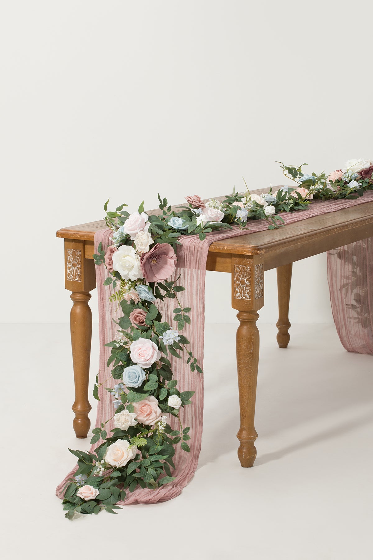 6ft Flower Garland in English Pastel