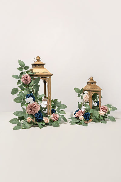 2ft Flower Garlands in Dusty Rose & Navy