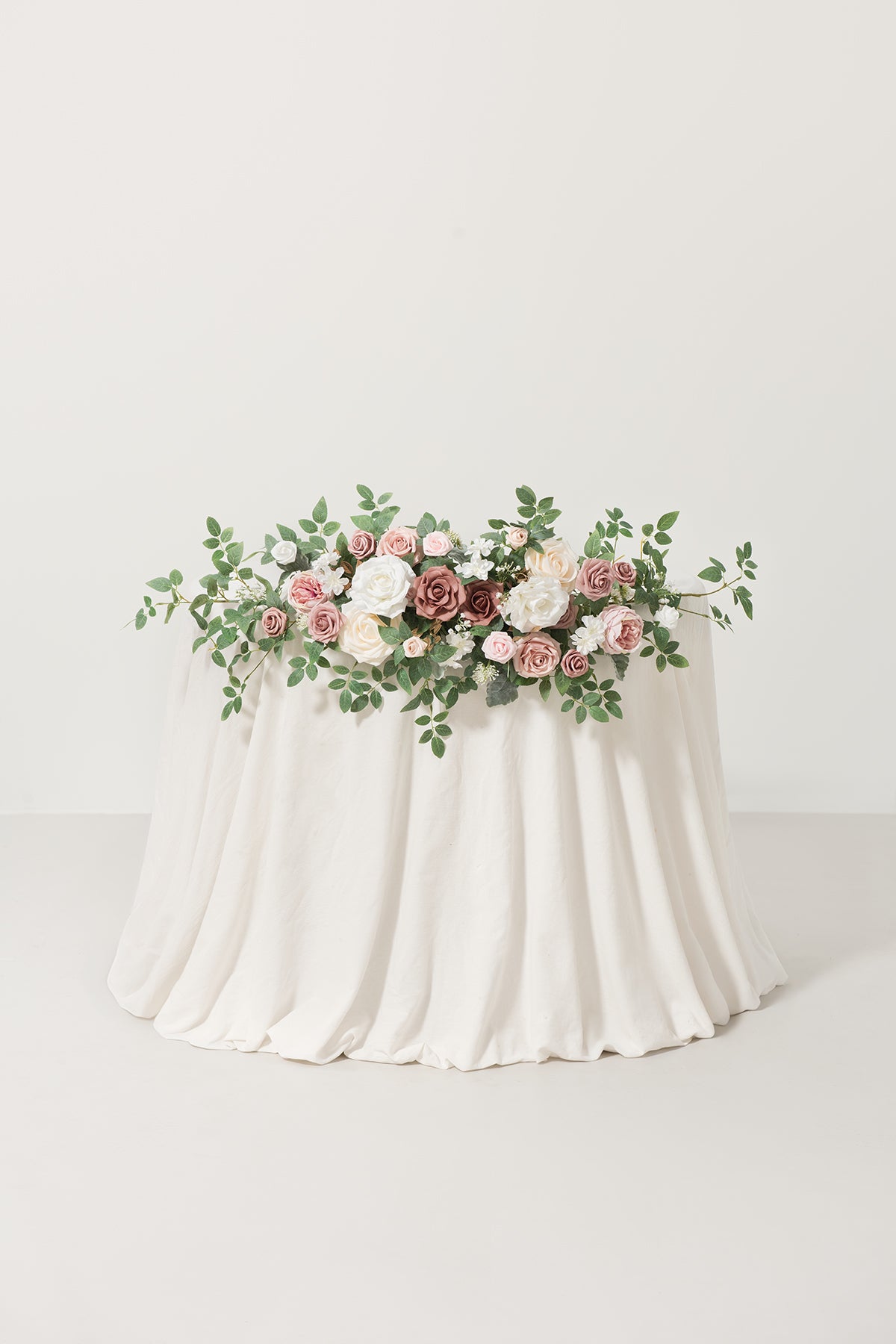 Head Table Floral Swags in Dusty Rose & Cream