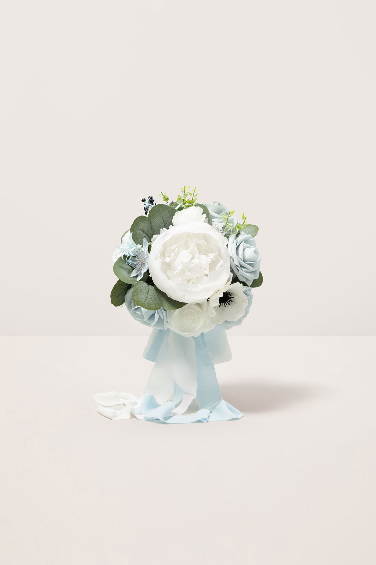 Maid of Honor & Bridesmaid Bouquets in Romantic Dusty Blue