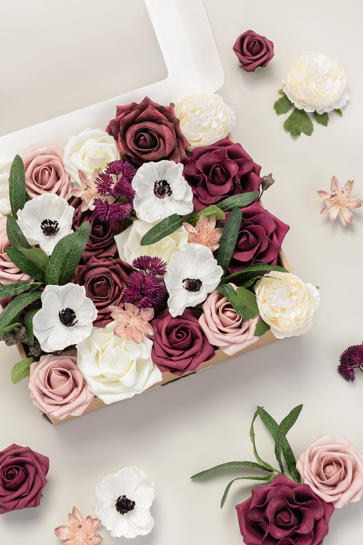 Burgundy & Marsala Designer Flower Boxes