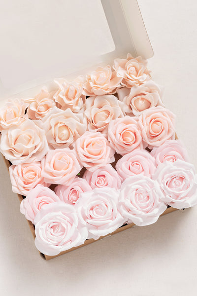 DIY Supporting Flower Boxes in Blush & Cream