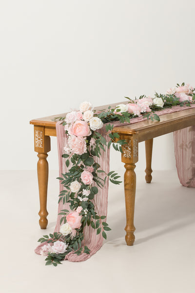 6ft Flower Garland in Blush & Cream