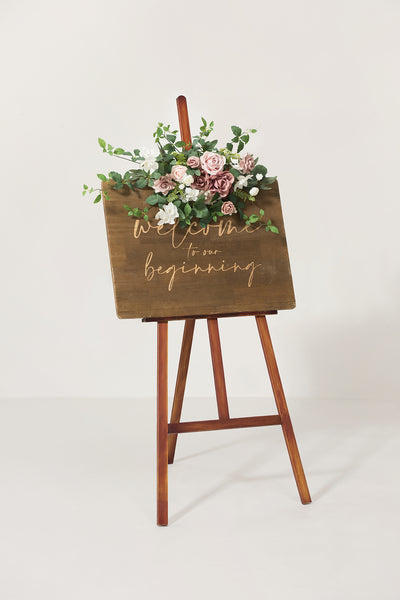 Flower Sign Decor in Dusty Rose & Cream