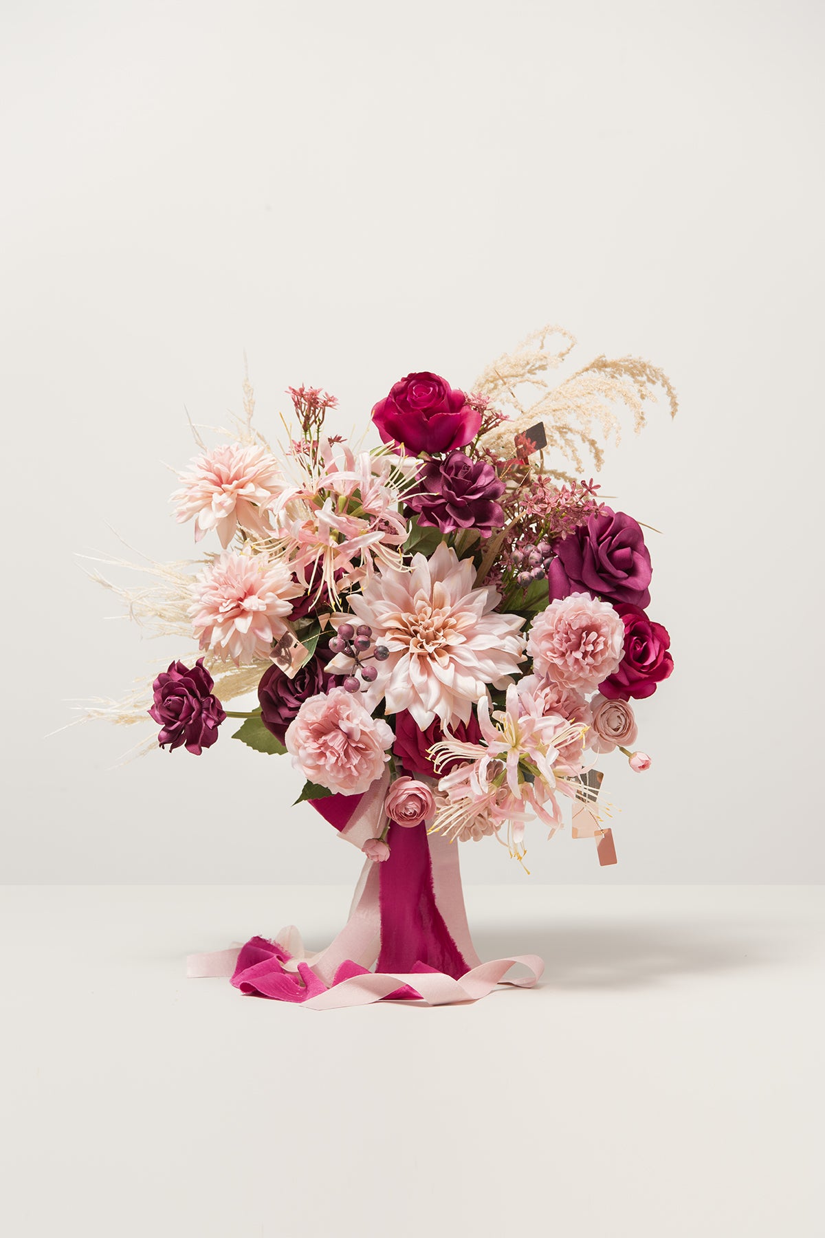 Medium Free-Form Bridal Bouquet in Valentine Magenta