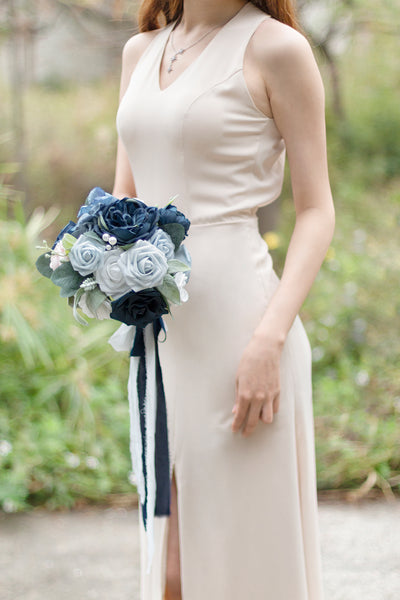 Maid of Honor & Bridesmaid Bouquets in New Noble Navy Blue