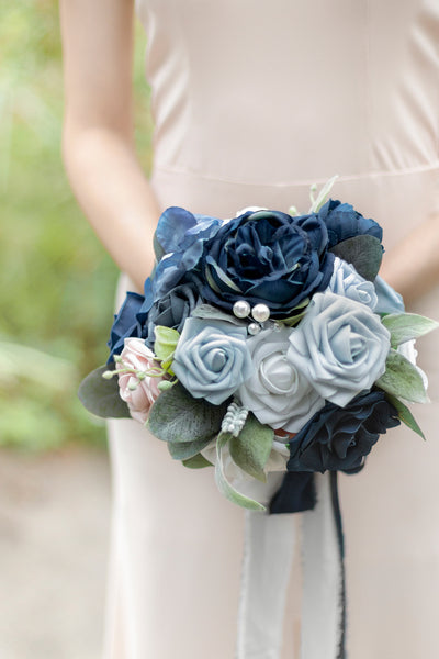 Maid of Honor & Bridesmaid Bouquets in New Noble Navy Blue