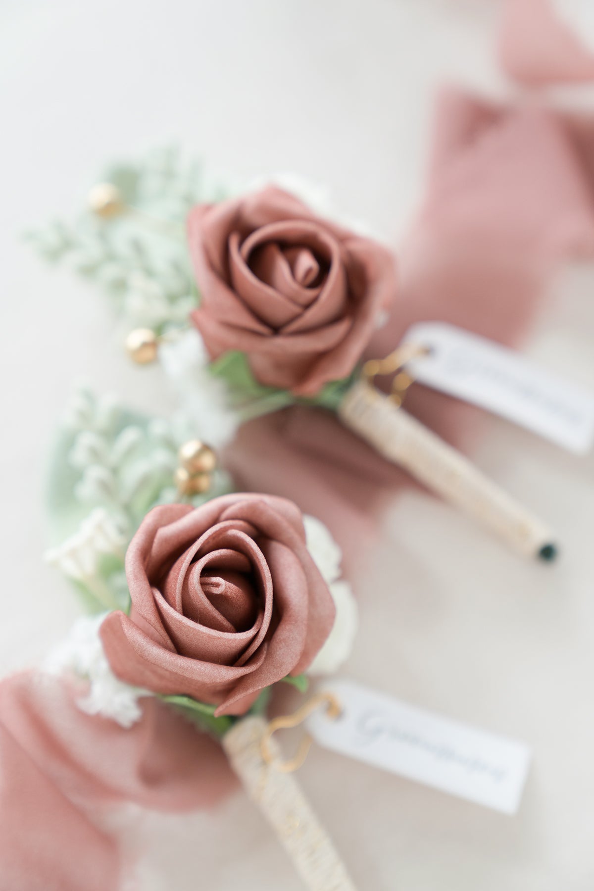 Additional Flower Decorations in Dusty Rose & Cream