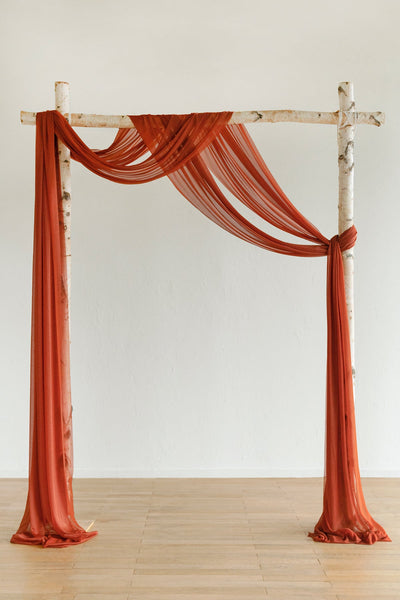 Wedding Arch Draping Fabric in Terracotta