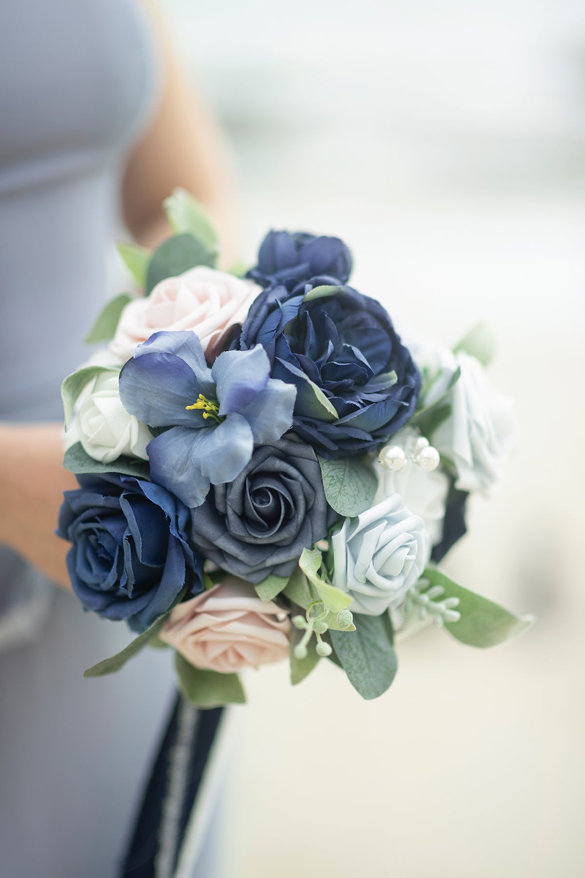 Maid of Honor & Bridesmaid Bouquets in New Noble Navy Blue