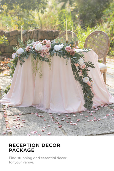 Pre-Arranged Wedding Flower Packages in Dusty Rose & Cream