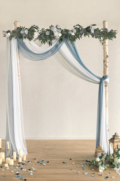 Wedding Arch Drapes in Shades of Blue