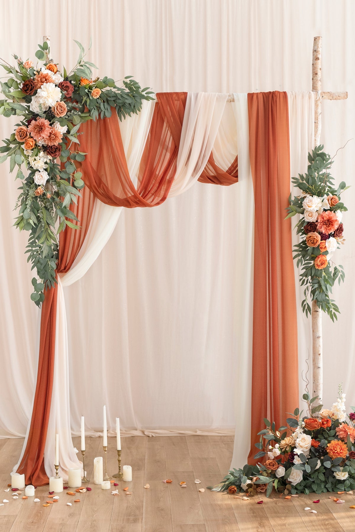 Pre-Arranged Wedding Flower Packages in Sunset Terracotta