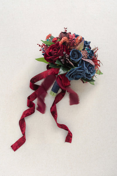 Additional Flower Decorations in Burgundy & Navy