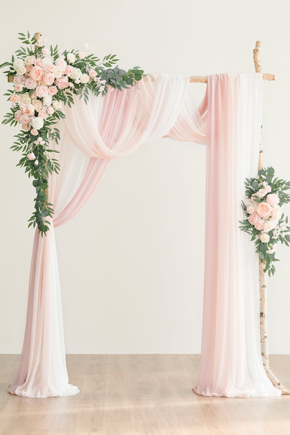 Flower Arch Decor with Drapes in Blush & Cream | Clearance