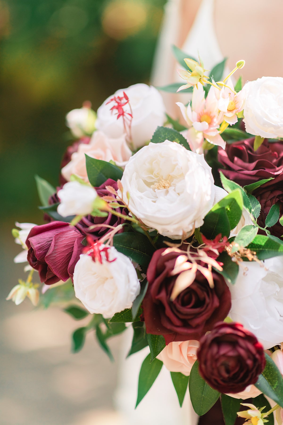 Medium Cascade Bridal Bouquet in Romantic Marsala