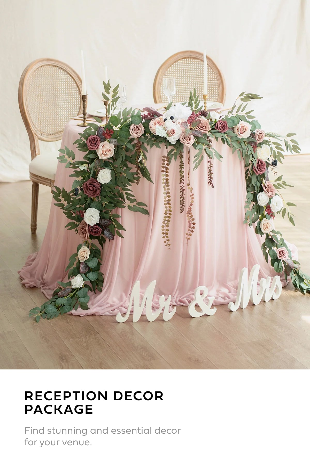 Pre-Arranged Wedding Flower Packages in Dusty Rose & Mauve