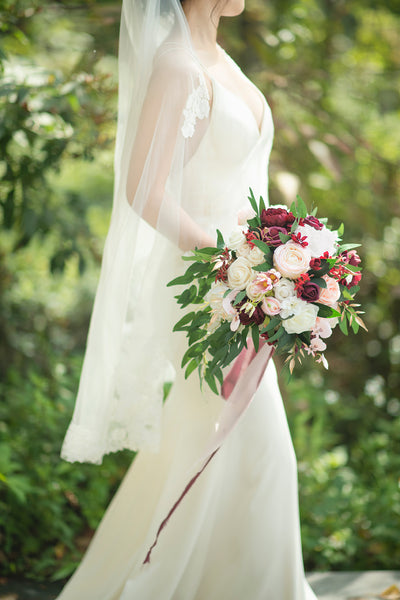 Pre-Arranged Bridal Flower Packages in Romantic Marsala