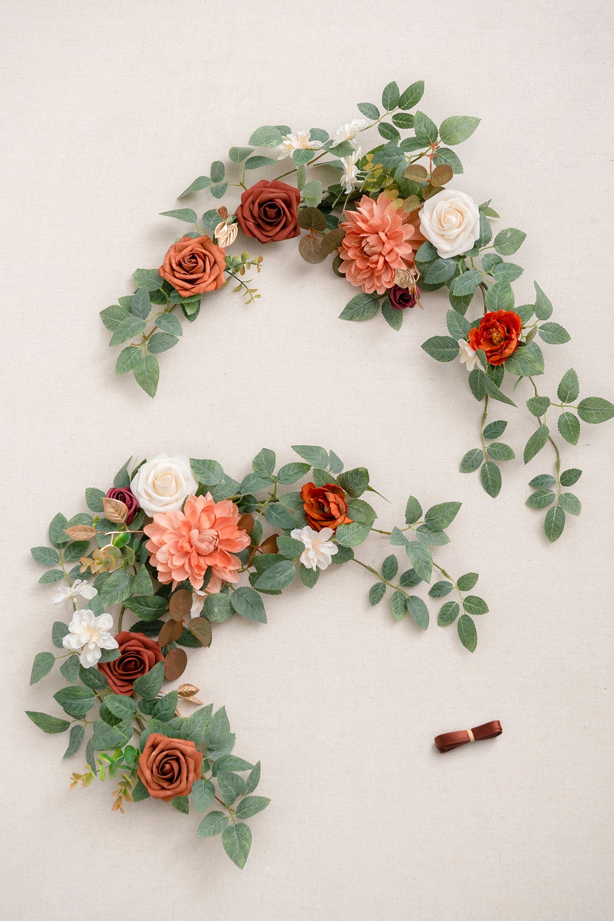 Lantern Flower Garlands in Sunset Terracotta