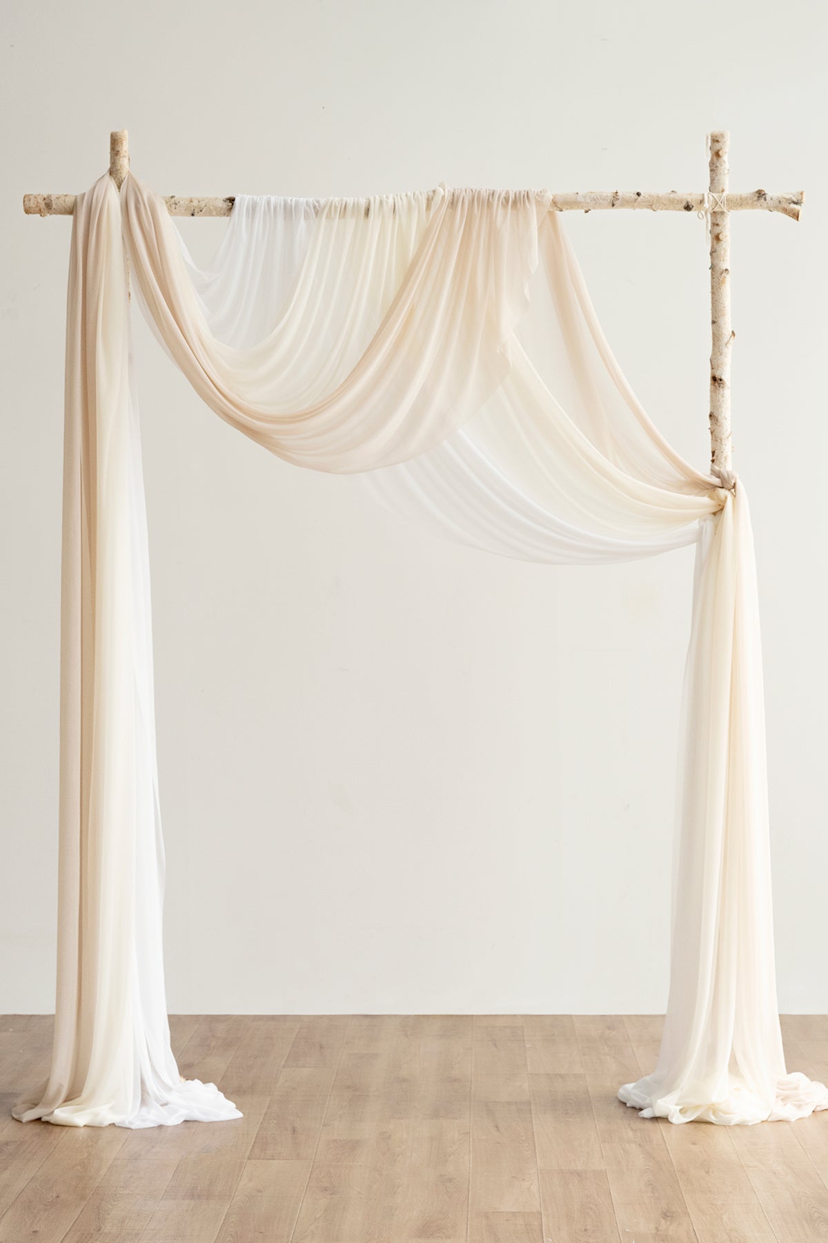 Wedding Arch Drapes in Rust & Sepia