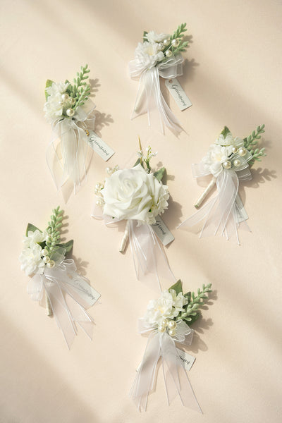 Pre-Arranged Wedding Flower Packages in White & Sage