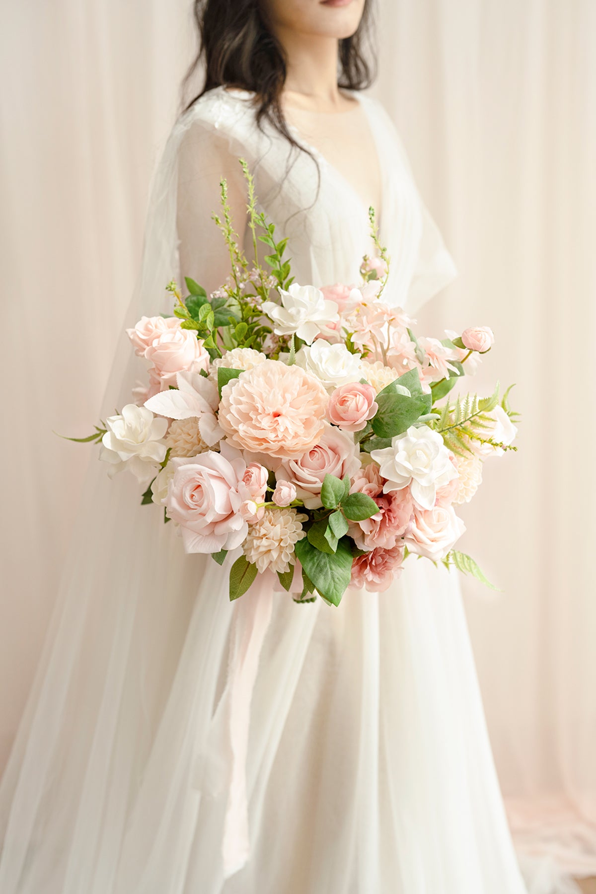 Pre-Arranged Bridal Flower Packages in Blush & Cream