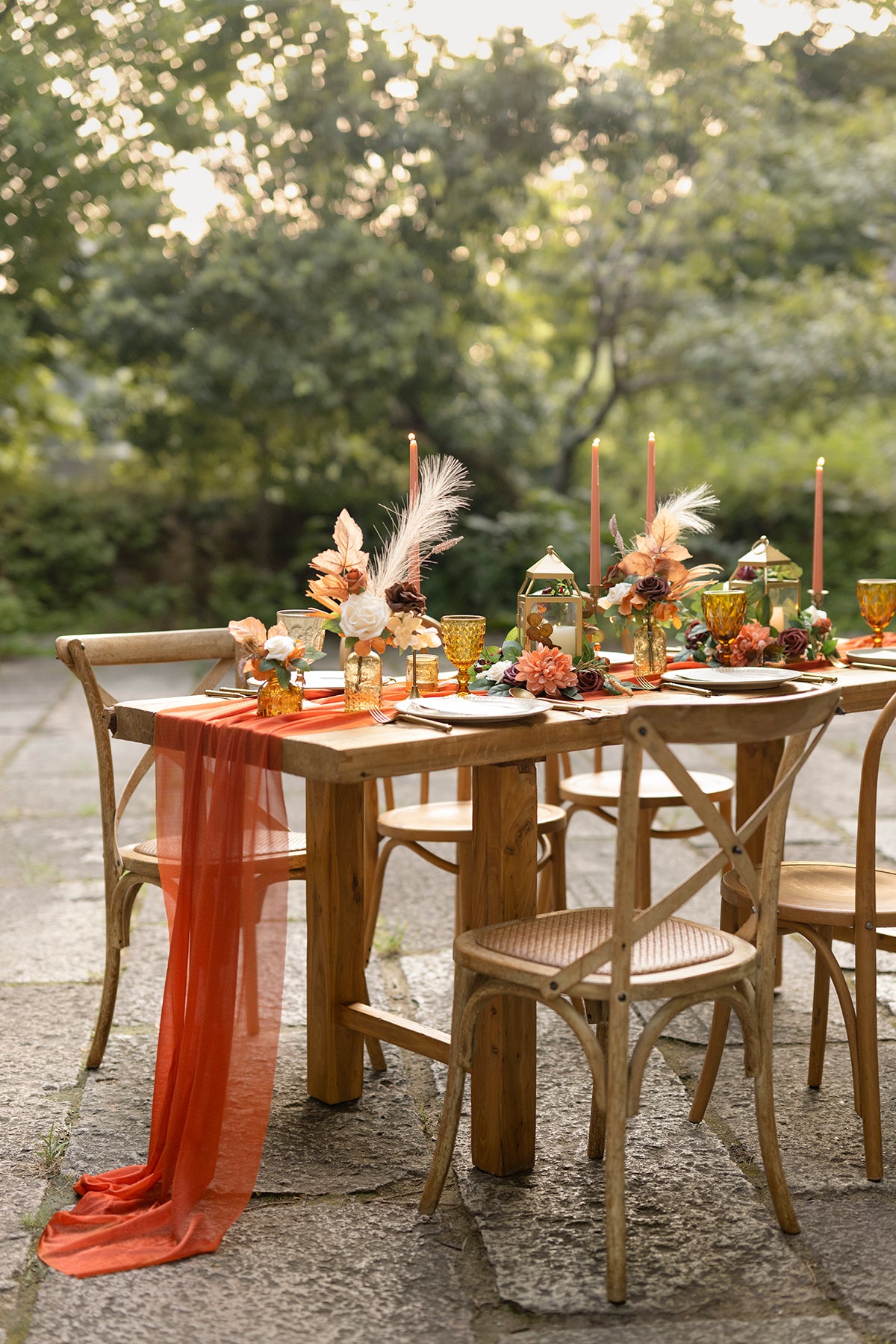 Table Linens in Orange Colors