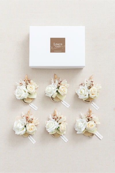 Additional Flower Decorations in White & Beige