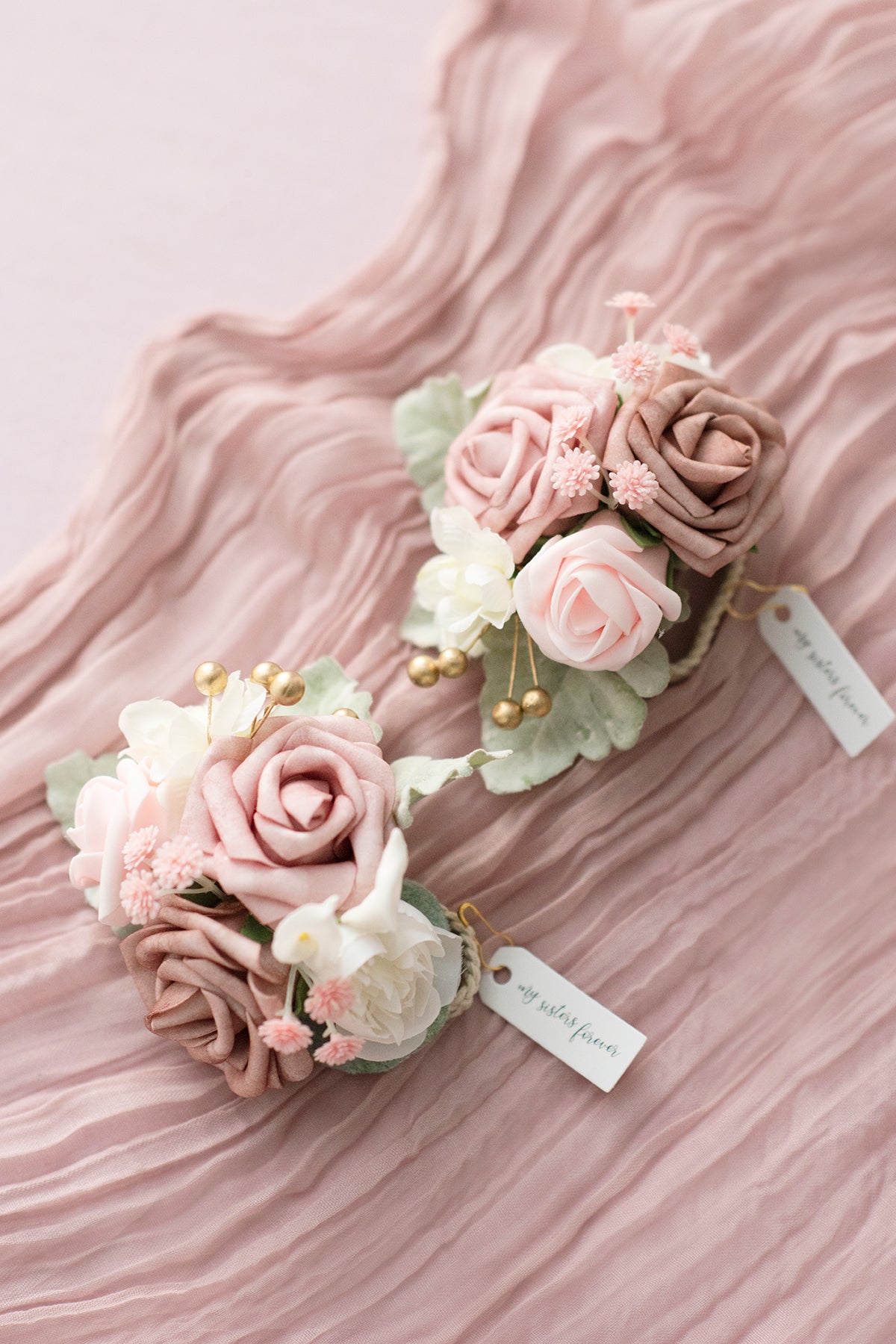 Additional Flower Decorations in Dusty Rose & Cream