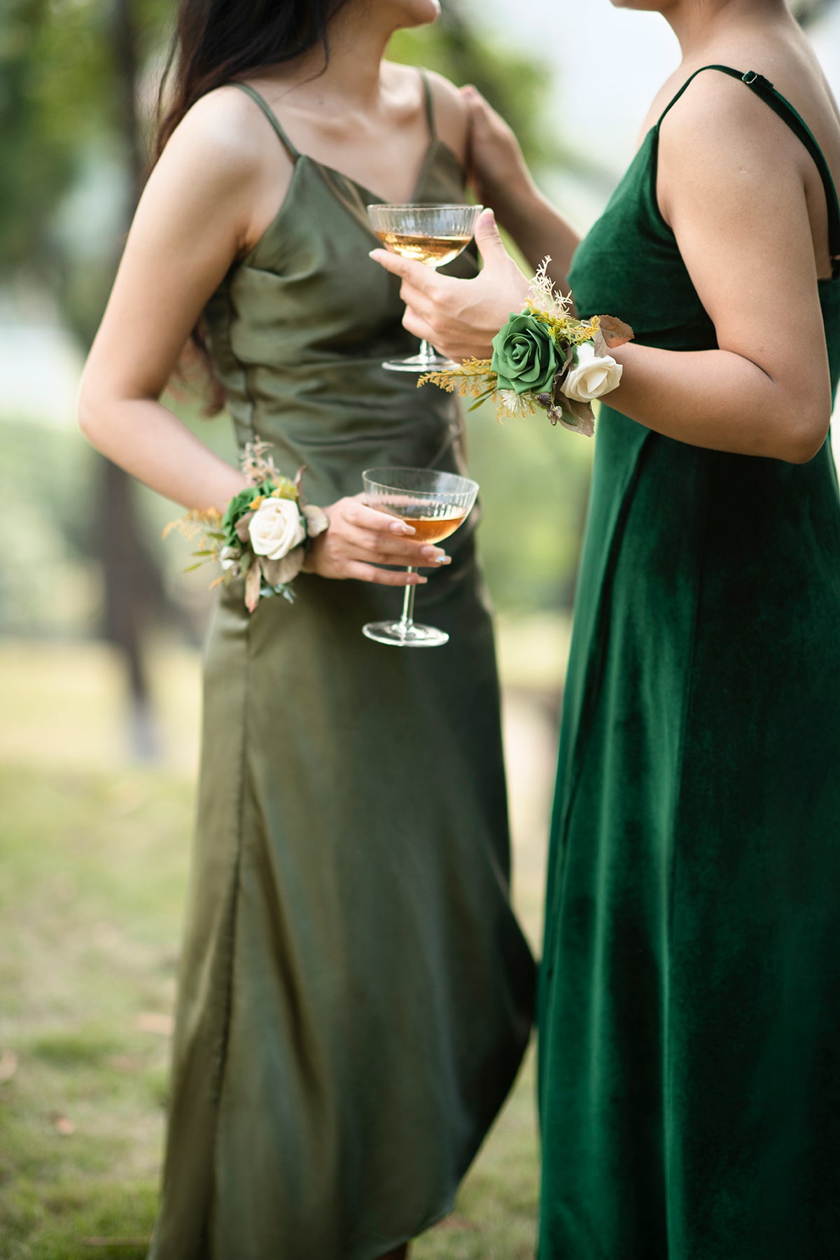 Additional Flower Decorations in Emerald & Tawny Beige