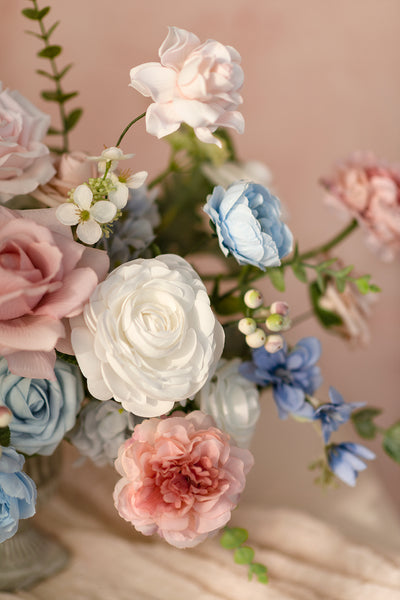 Dusty Blue & Navy Designer Flower Boxes