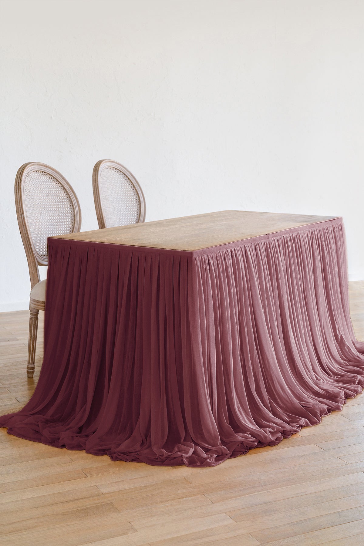 Table Skirt Panel in Marsala