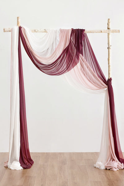 Wedding Arch Drapes in Romantic Marsala | Clearance