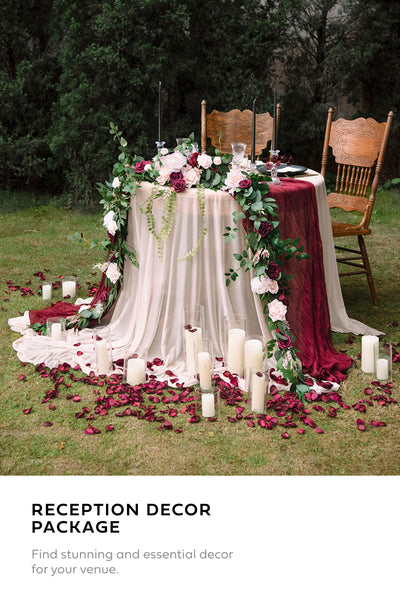 Pre-Arranged Bridal Flower Packages in Romantic Marsala