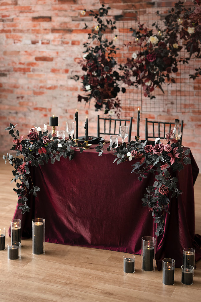 Embrace Vintage Noir with our Moody Burgundy & Black Wedding Color Col –  Ling's Moment