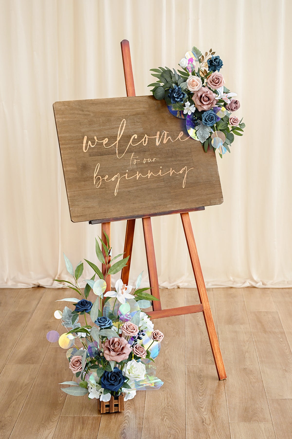 Pre-Arranged Wedding Flower Packages in Dusty Rose & Navy