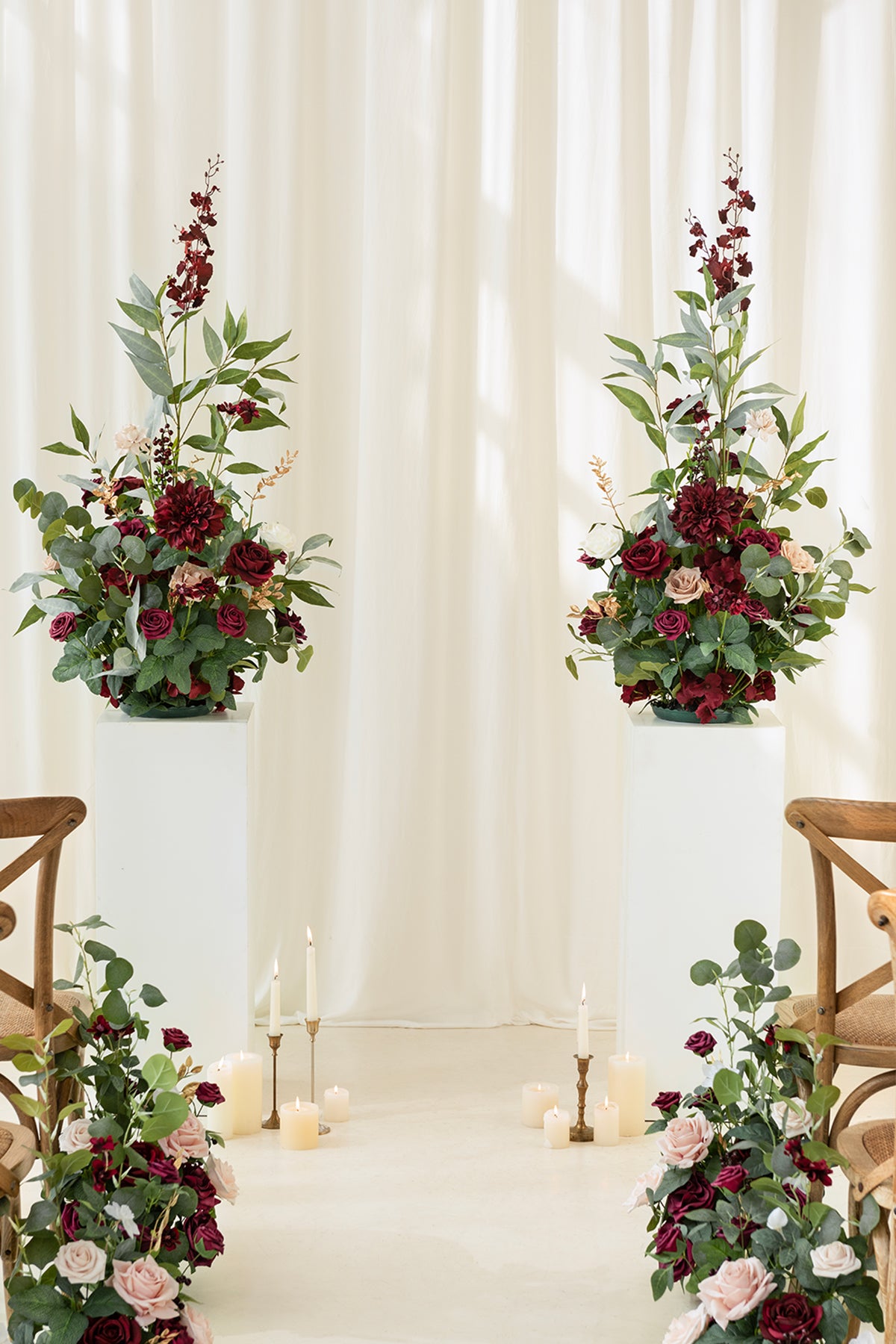 Pre-Arranged Bridal Flower Packages in Romantic Marsala