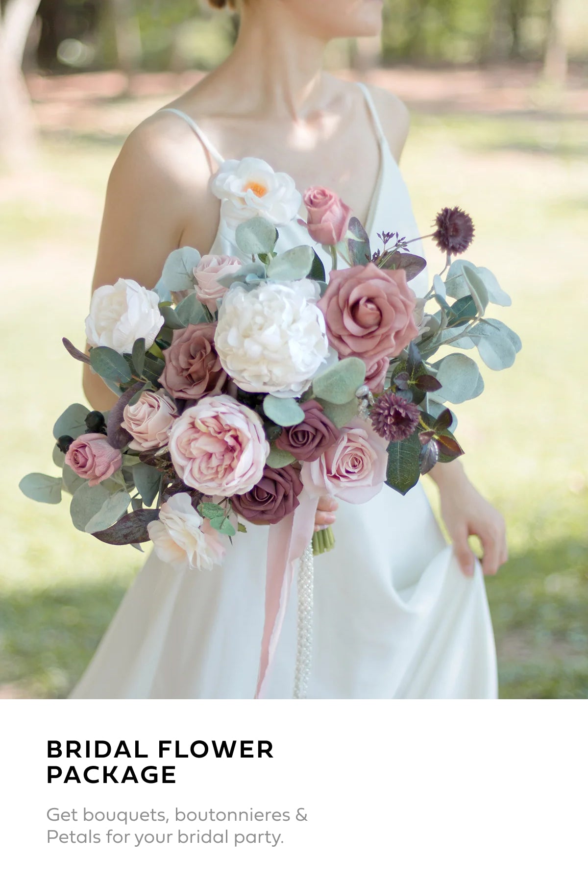 Pre-Arranged Wedding Flower Packages in Dusty Rose & Mauve