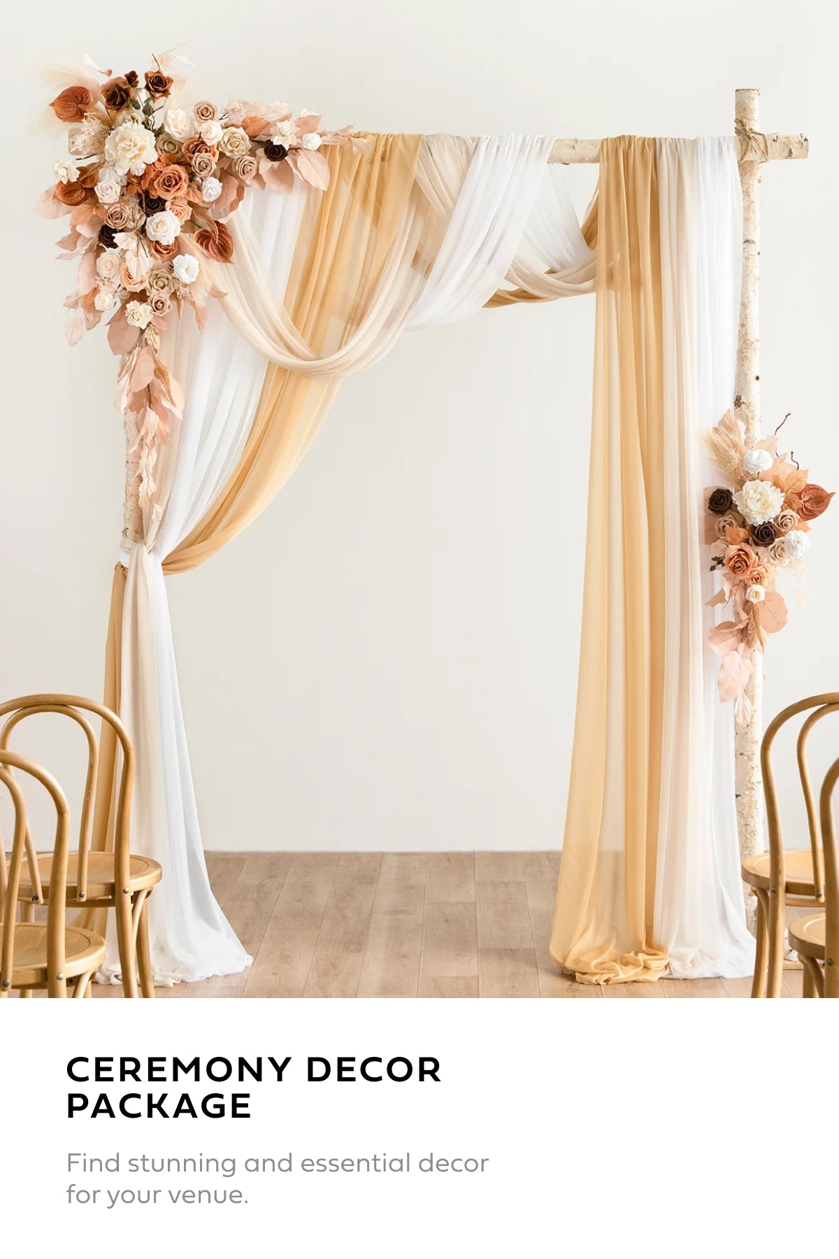 Pre-Arranged Wedding Flower Packages in Rust & Sepia