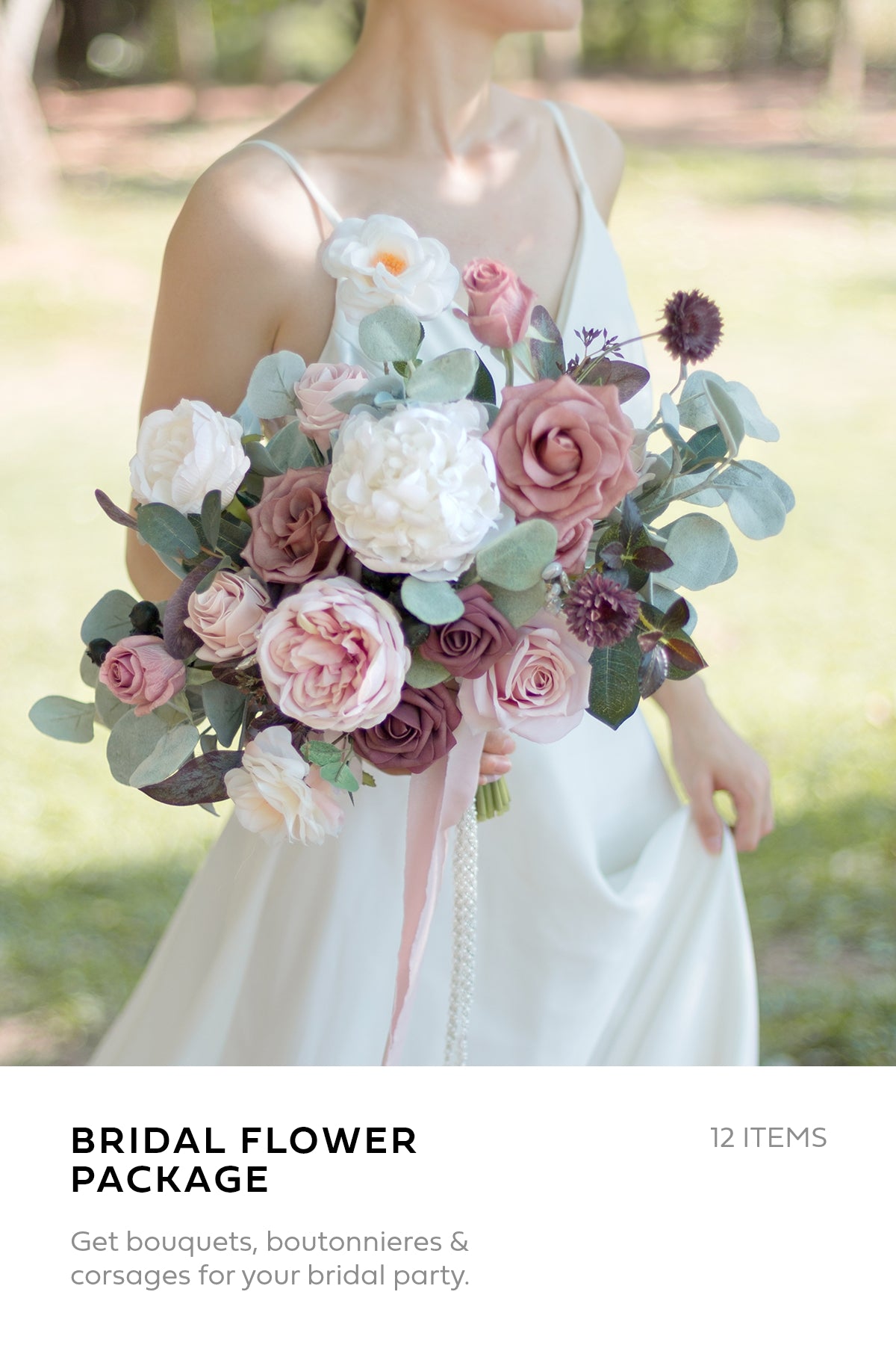 Pre-Arranged Wedding Flower Packages in Dusty Rose & Mauve