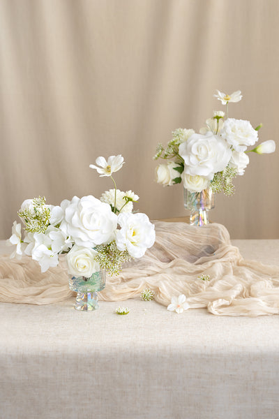 DIY Kits For Centerpieces in White & Green Colors