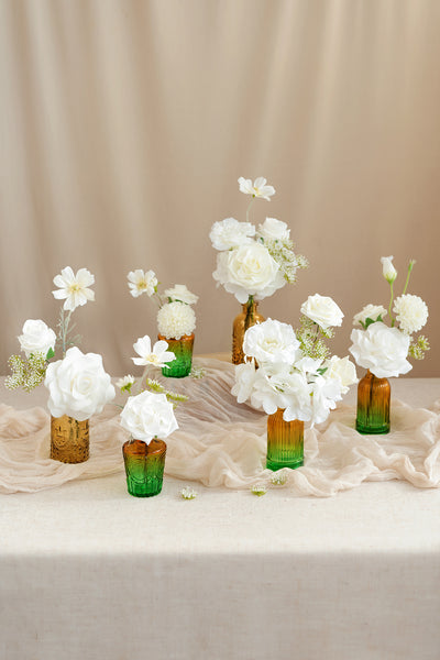 DIY Kits For Centerpieces in White & Green Colors