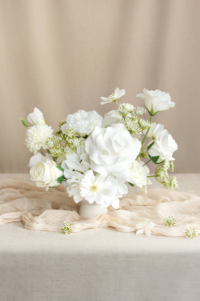 DIY Kits For Centerpieces in White & Green Colors