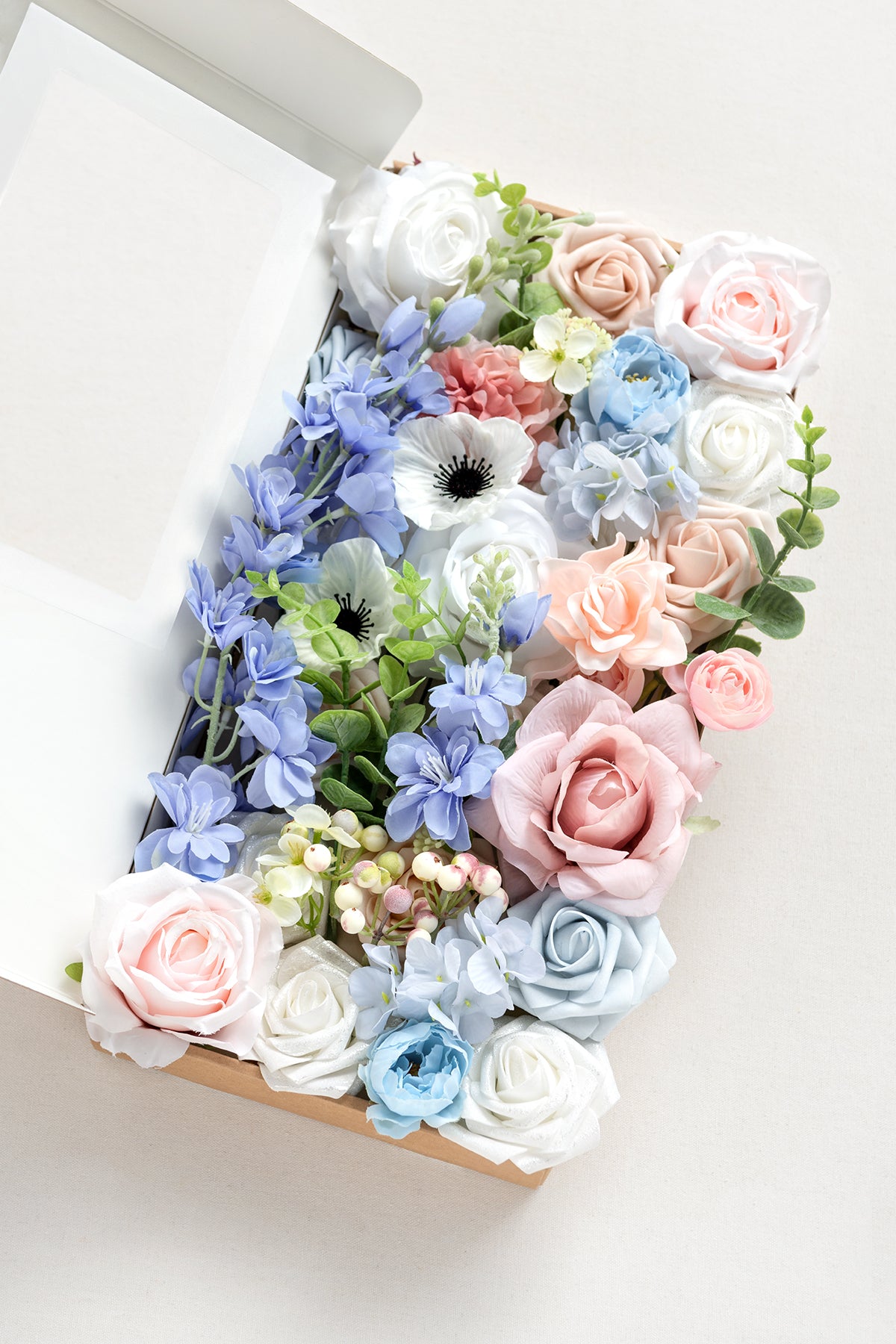 Dusty Blue & Navy Designer Flower Boxes