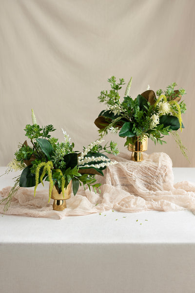 DIY Kits For Centerpieces in White & Green Colors