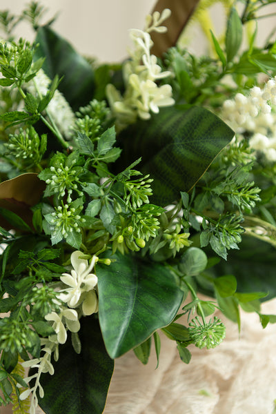 DIY Kits For Centerpieces in White & Green Colors