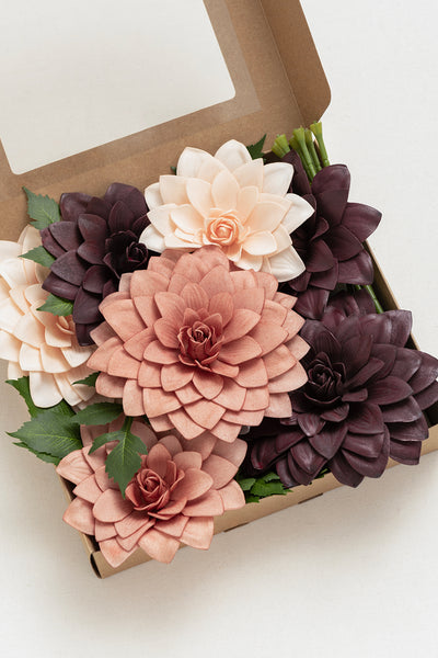 6.5" Foam Dahlia with Stem - 5 Colors