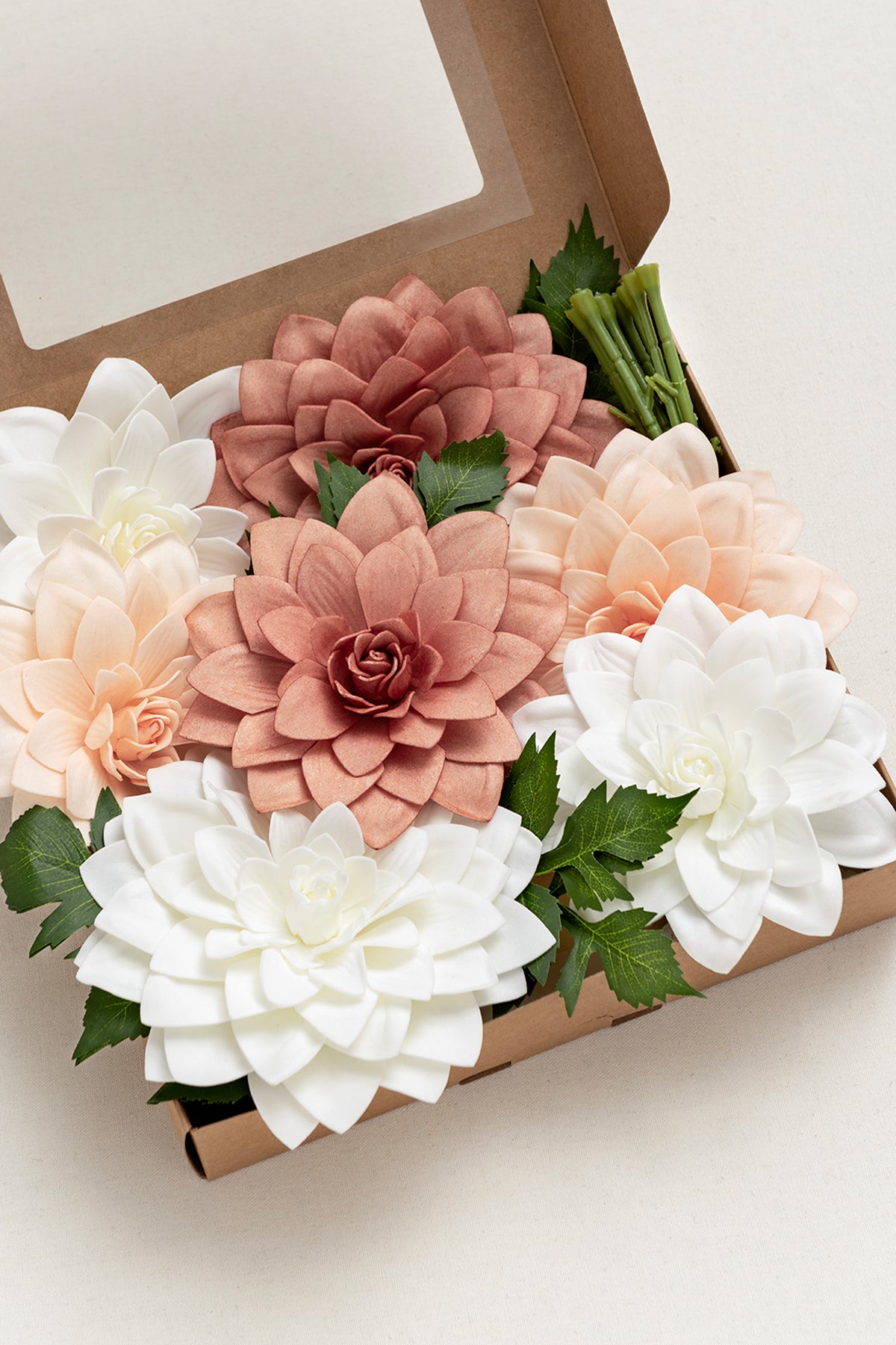 6.5" Foam Dahlia with Stem - 5 Colors